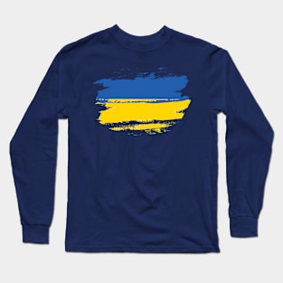 Ukraine Flag Art Long Sleeve T-Shirt